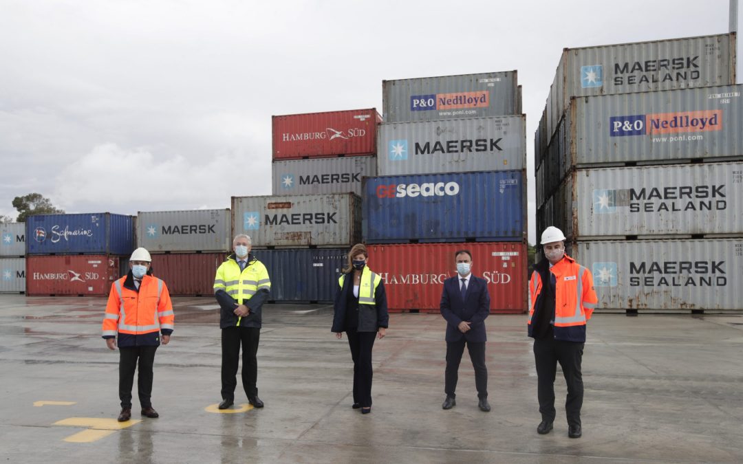 El Muelle Sur del Puerto de Huelva amplía su capacidad para el almacenamiento y logística de contenedores