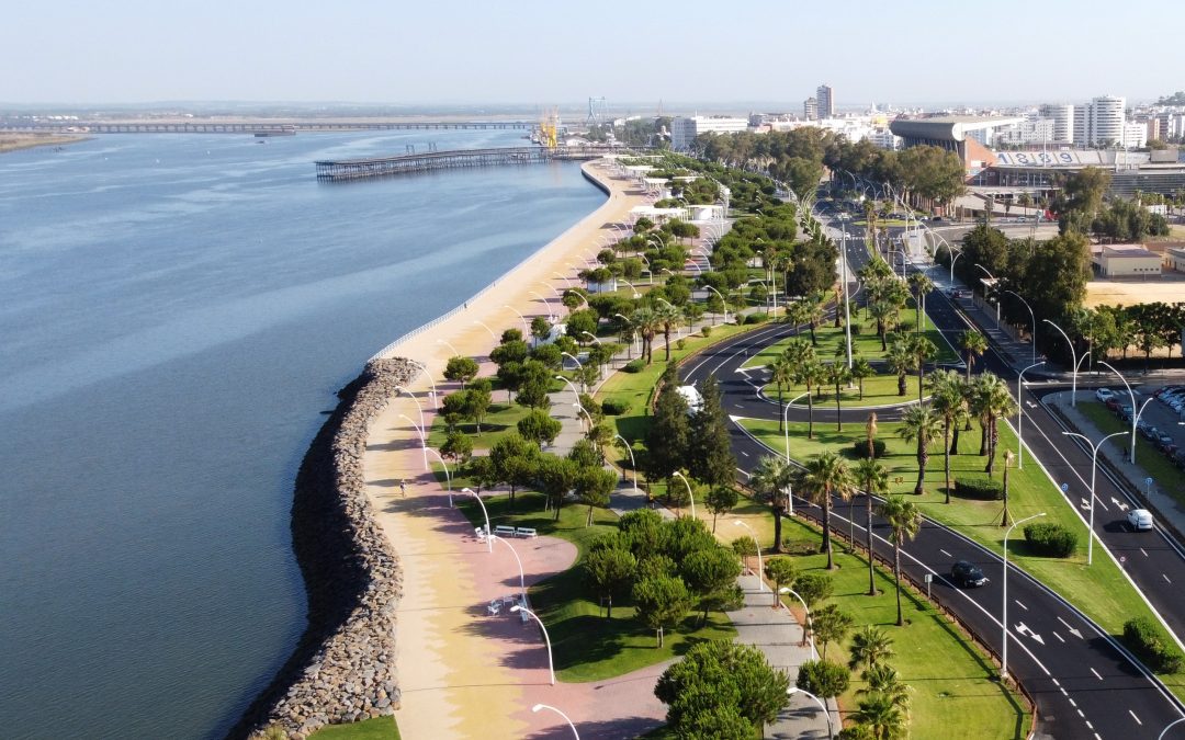 El Puerto de Huelva ilumina por primera vez la Avenida Francisco Montenegro y el Paseo de la Ría con motivos navideños