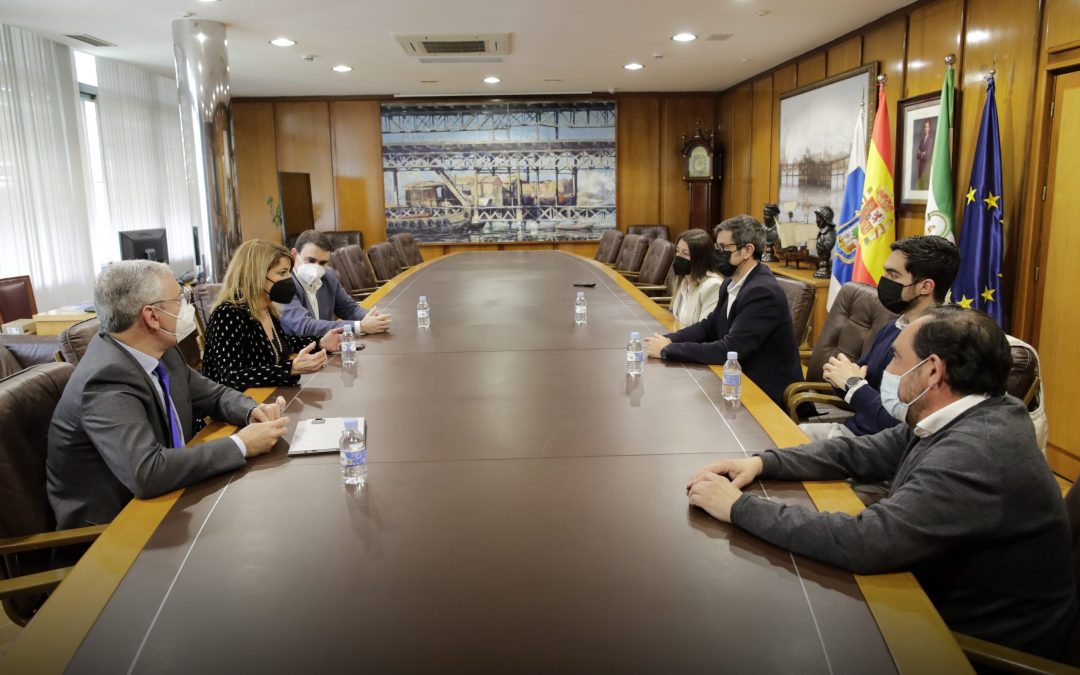 El Puerto de Huelva y Telefónica avanzan en la puesta en marcha de la Lonja de la innovación