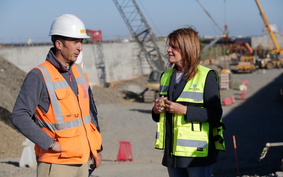 La ampliación norte del Muelle Sur del Puerto de Huelva entra en su fase final