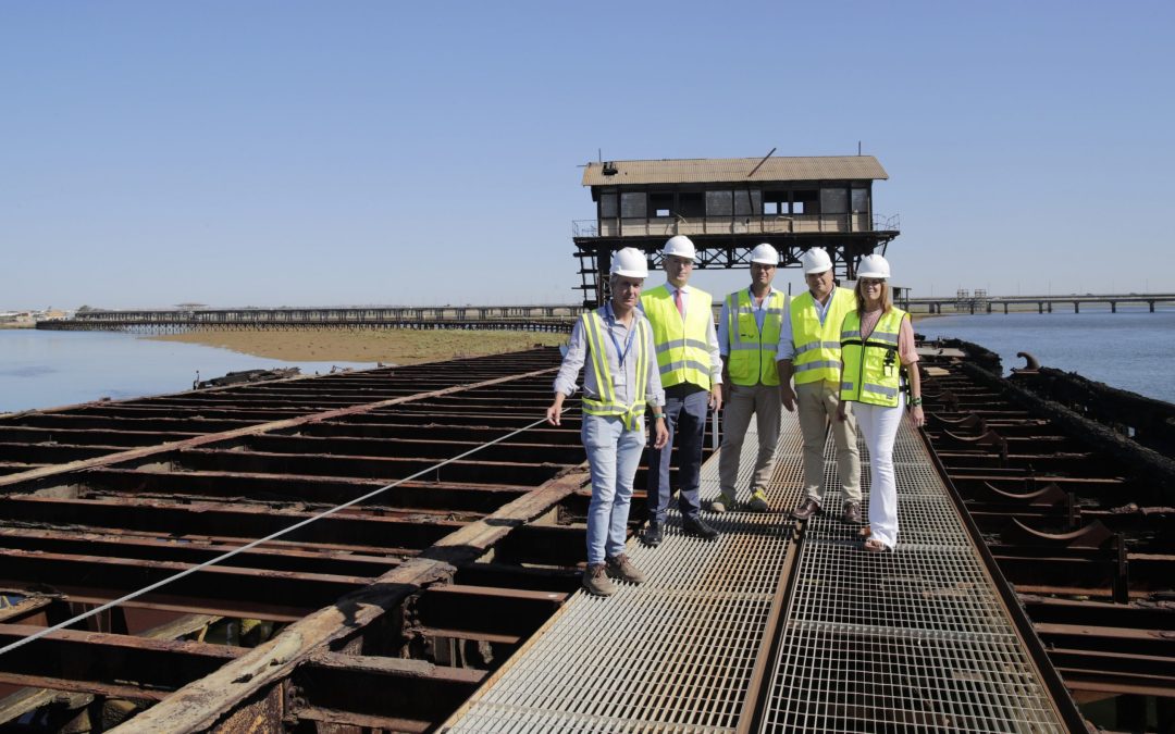 Las obras de rehabilitación del Muelle de Tharsis avanzan a buen ritmo