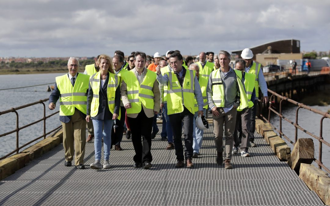 Las obras de restauración del Muelle de Tharsis se centran en la rehabilitación del embarcadero