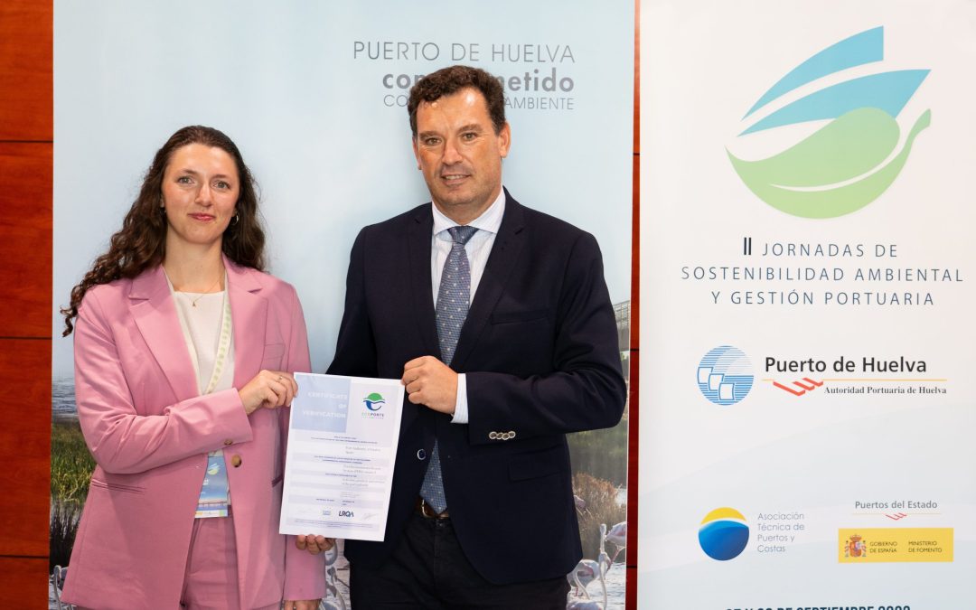 El Puerto de Huelva renueva el certificado PERS de la Organización Europea de Puertos Marítimos por su gestión medioambiental