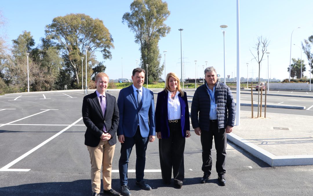 El Puerto de Huelva pone en servicio desde hoy 139 nuevas plazas de aparcamientos en las inmediaciones del Monumento a Colón