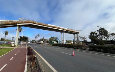 La Avenida Francisco Montenegro del Puerto de Huelva avanza hacia un nuevo uso urbano con la retirada de pasos elevados