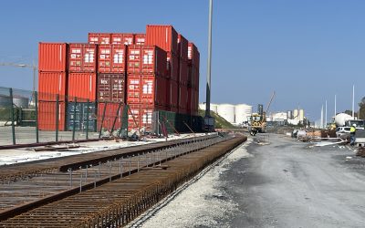 El Puerto de Huelva lleva a cabo las obras de ampliación de la terminal ferroviaria del Muelle Sur