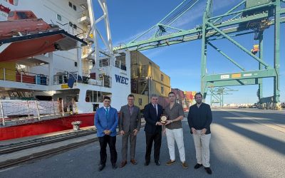 El Puerto de Huelva acoge la presentación del nuevo servicio marítimo regular de contenedores de la naviera WEC Lines